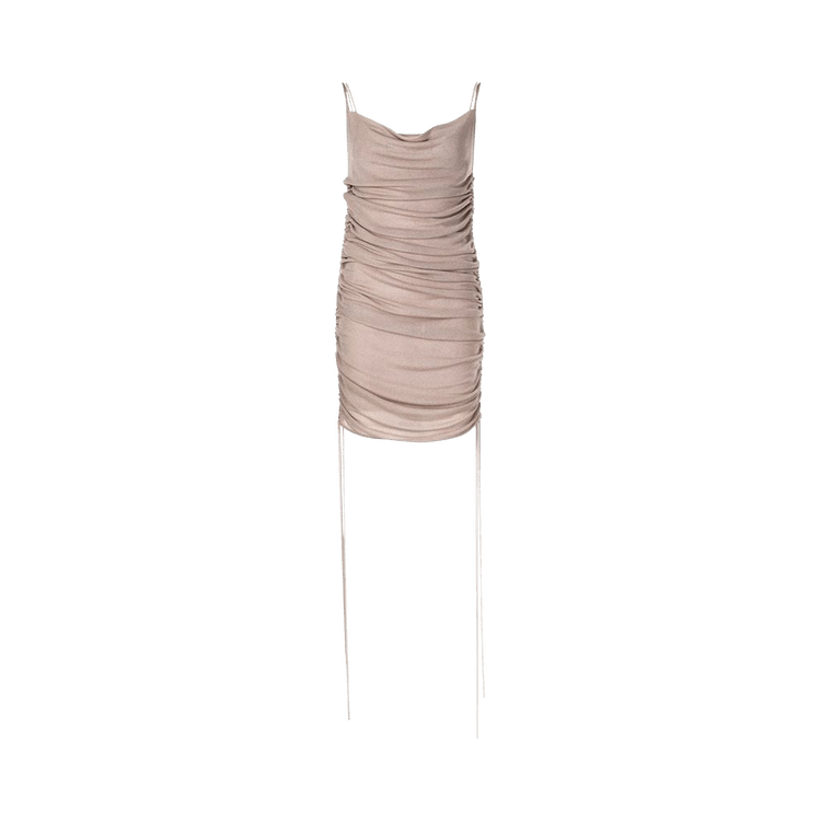 Dion Lee Multirib Drape Mini Dress "Taupe"