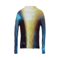 Issey Miyake Leak Chiffon Twist Shirt "Yellow/Dark Blue"