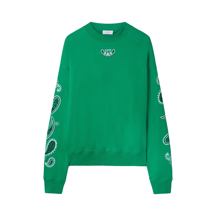 Off-White Bandana Arrow Skate Crewneck "Green/White"