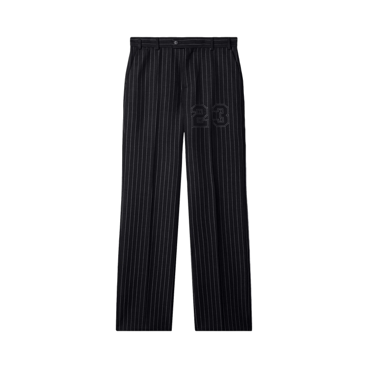 Off-White 23 Print Pinstriped Slim Cut Trousers "Blue"