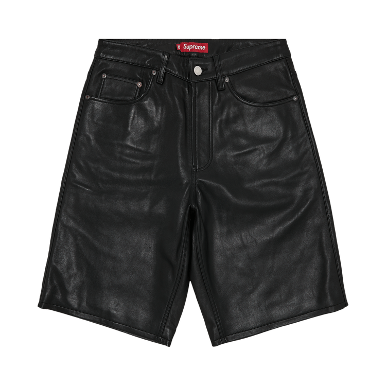 Supreme Baggy Leather Short "Black"