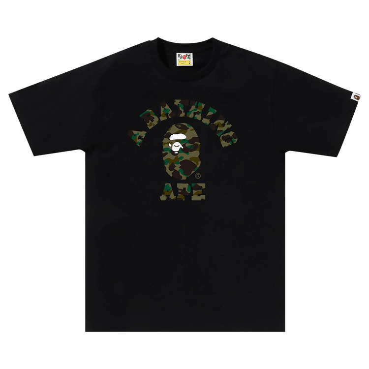 BAPE 1st Camo College Tee "Black/Green"
