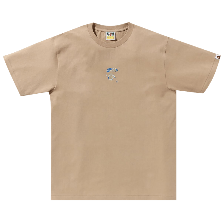 BAPE Liquid Camo Small Ape Face Tee "Beige"