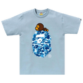 BAPE ABC Camo Milo On Big Ape Tee "Sax/Blue"