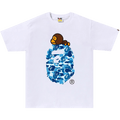 BAPE ABC Camo Milo On Big Ape Tee "White/Blue"