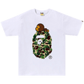 BAPE ABC Camo Milo On Big Ape Tee "White/Green"