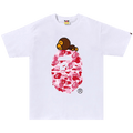 BAPE ABC Camo Milo On Big Ape Tee "White/Pink"