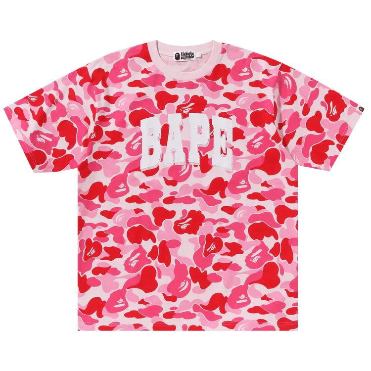 BAPE ABC Camo Relaxed Fit Logo Tee "Pink"