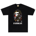 BAPE Hand Draw Pattern By Bathing Ape Tee "Black"