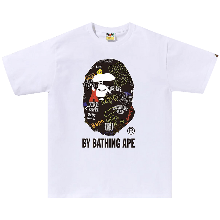 BAPE Hand Draw Pattern By Bathing Ape Tee "White"