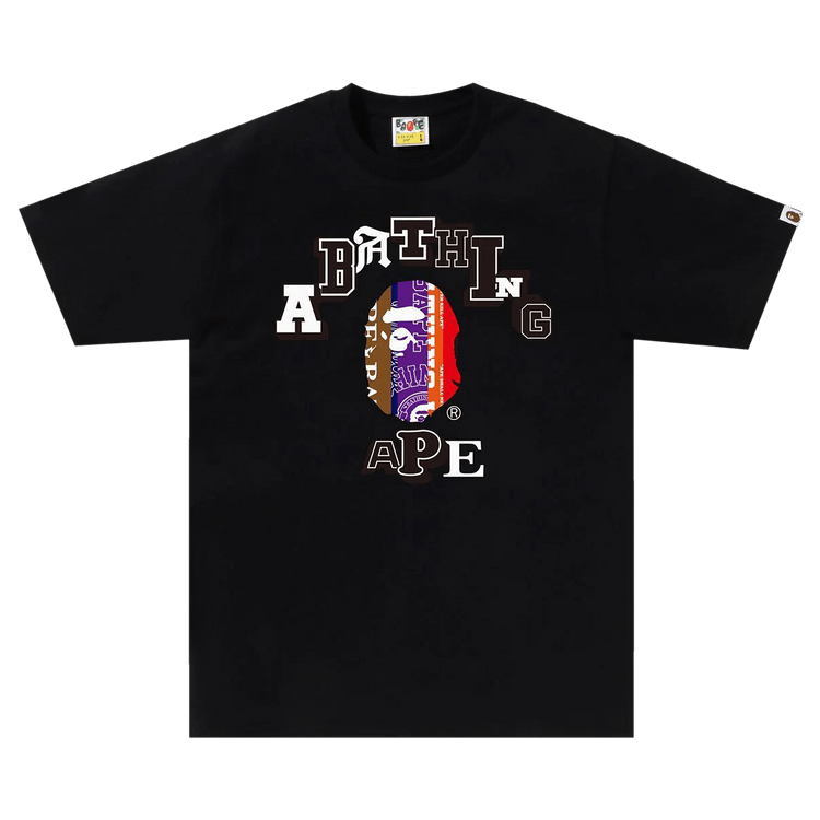 BAPE Fans Scarf College Tee "Black"