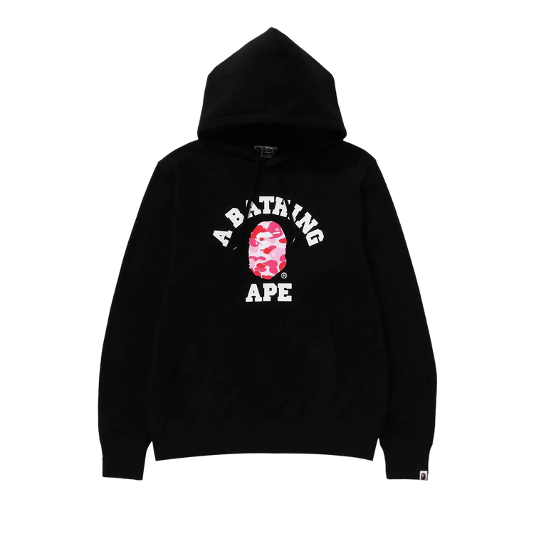 BAPE ABC Camo College Organic Pullover Hoodie "Black/Pink"
