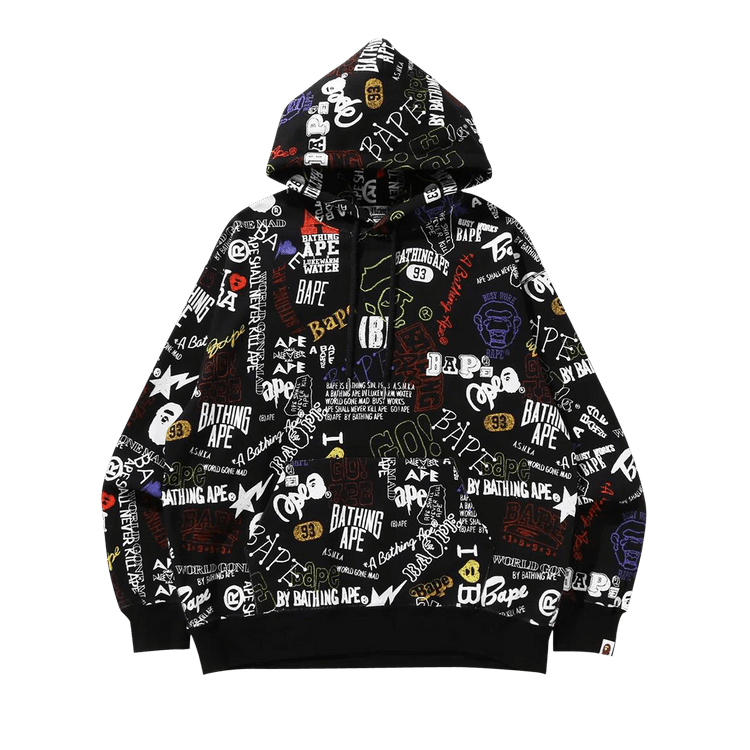 BAPE Hand Draw Pullover Hoodie "Black"