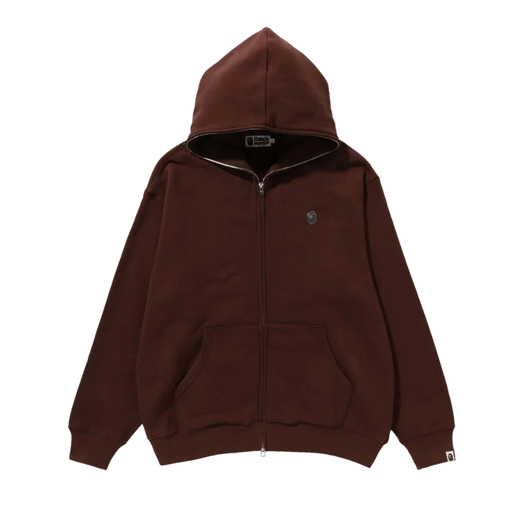 BAPE Metal One Point Full Zip Hoodie "Brown"