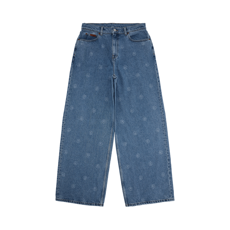 Martine Rose R All Over Extended Wide Leg Jean "Blue"