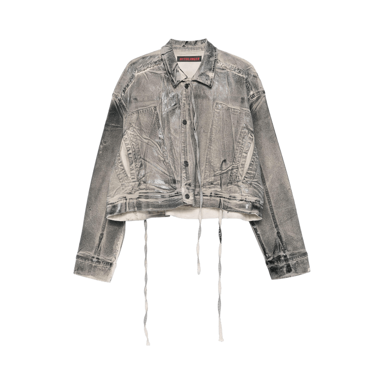 Ottolinger Double Closure Denim Jacket "Cream/Black Paint"