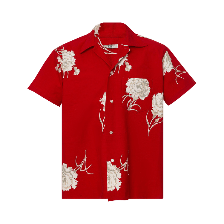 Bode Carnation Bowling Shirt "Red"