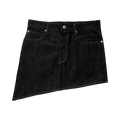 Helmut Lang Asymmetric Mini Skirt "Raw Indigo"