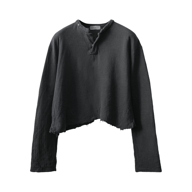 Yohji Yamamoto Pour Homme Long-Sleeve DIY Crop Top "Grey"