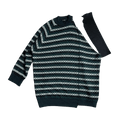 Raf Simons Oversized Jacquard Sweater With Separate Sleeve "Black/Green"