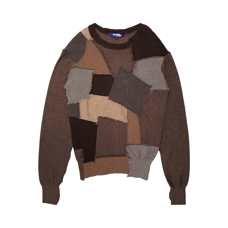 Vintage Junya Watanabe MAN Knit Patchwork Crewneck "Brown/Multicolor"