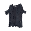 Vintage Comme des Garçons Distressed Mesh Top "Black"