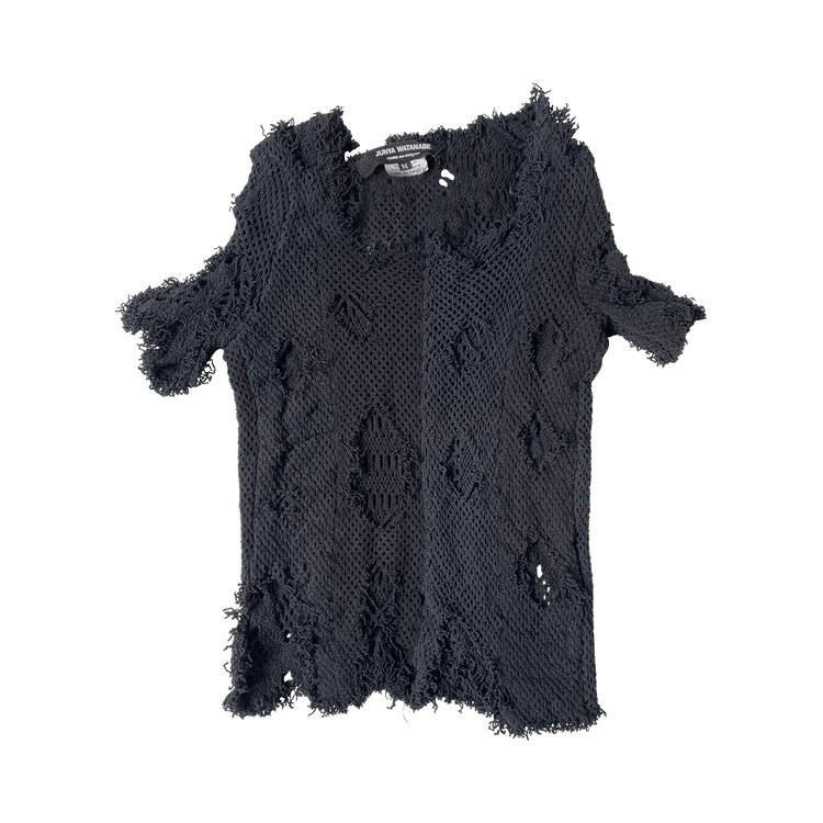 Vintage Comme des Garçons Distressed Mesh Top "Black"