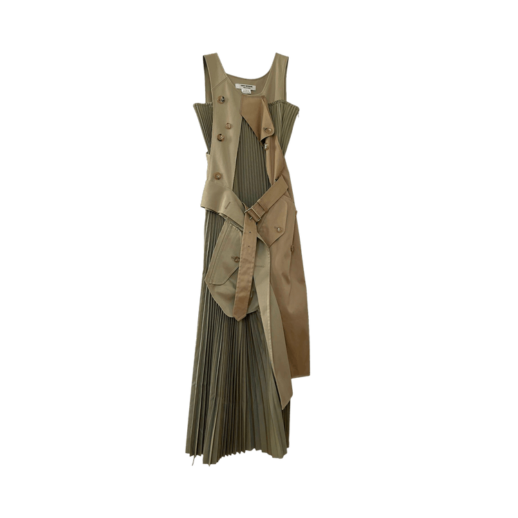 Junya Watanabe Deconstructed Trench Coat Dress "Khaki/Beige"