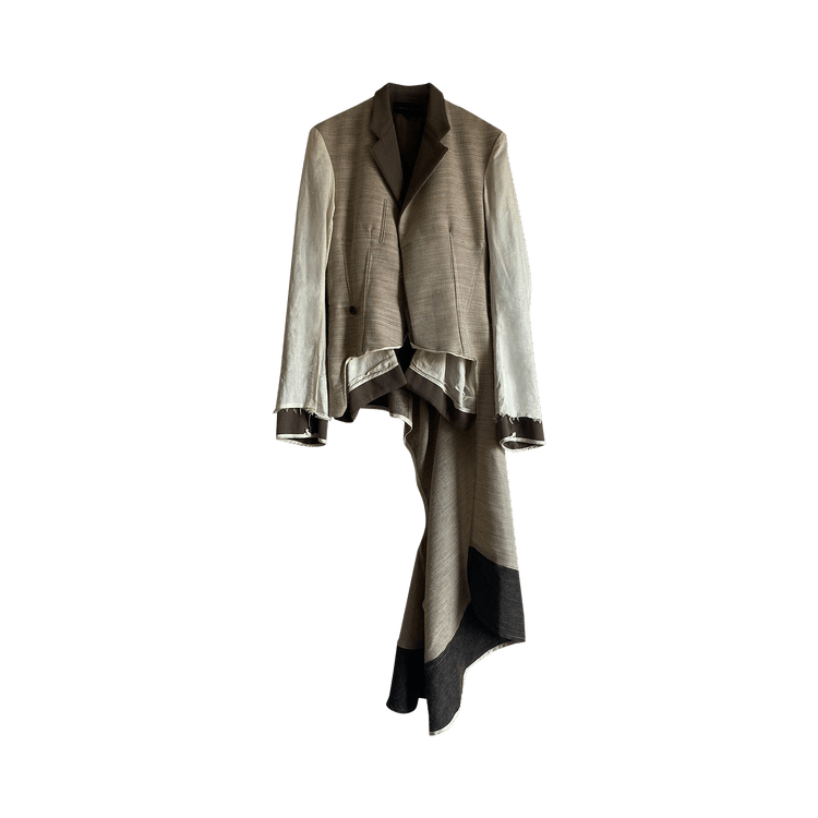Vintage Comme des Garçons Deconstructed Jacket "Beige/Multicolor"