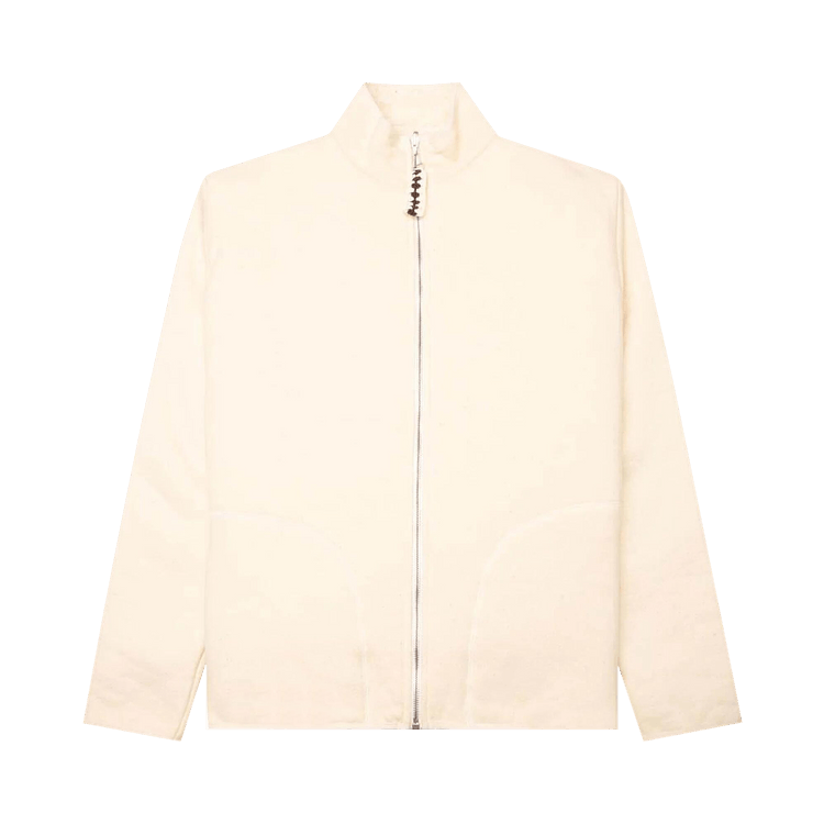 Jil Sander Zip Up Teddy Jacket "White"