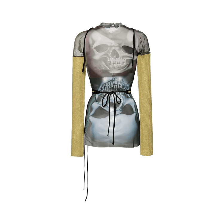 Ottolinger Mesh Skull Wrap Long-Sleeve "Yellow"