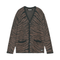 Neighborhood Tiger Pattern Mohair Cardigan "Brown"