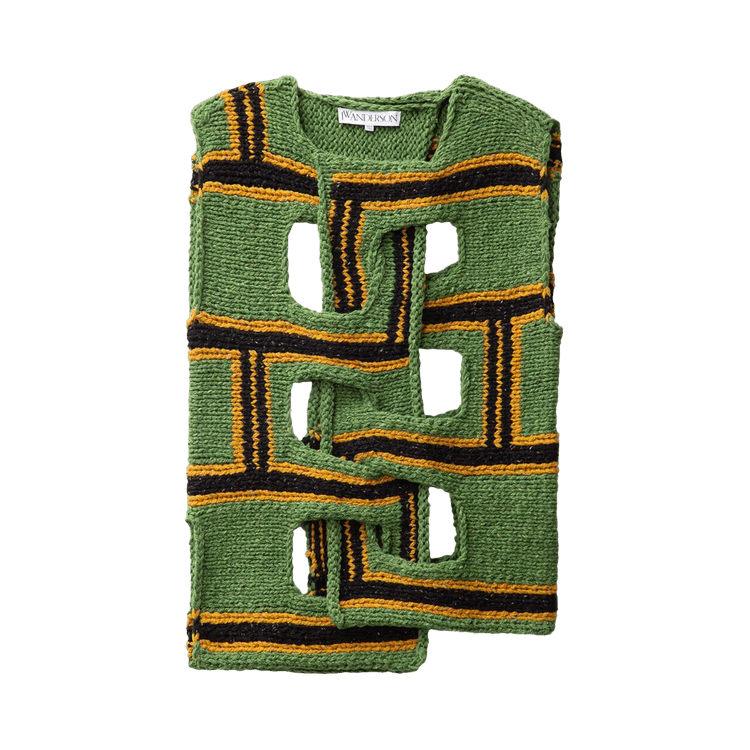 JW Anderson Interwoven Stripe Runway Vest "Green"
