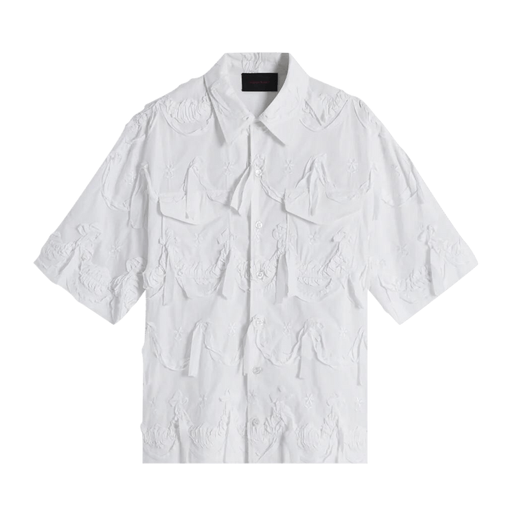 Simone Rocha Lace Relaxed Short-Sleeve Shirt "White"