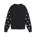 Simone Rocha Cut Out Heart Cardigan "Black"