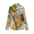 Helmut Lang Printed Sheer Shirt "Yellow"