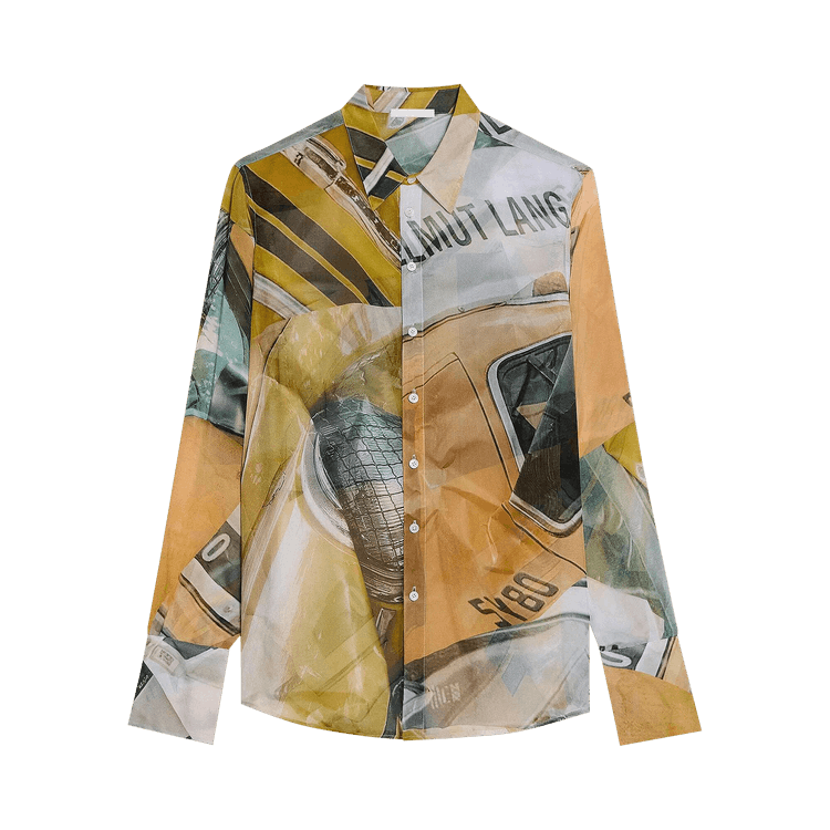 Helmut Lang Printed Sheer Shirt "Yellow"