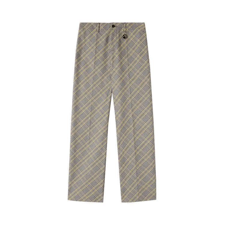 Ambush Check Wide Leg Trousers "Grey"