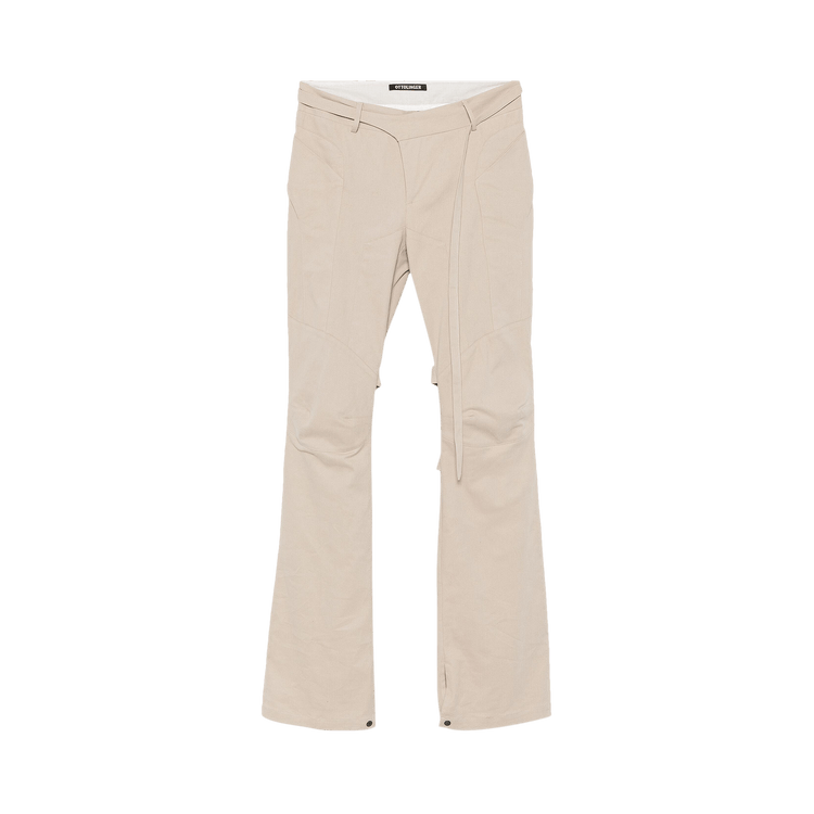 Ottolinger Deconstructed Flared Chino Pants "Beige"