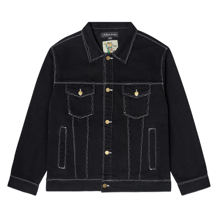 KidSuper Messy Stitched Work Jacket "Black"