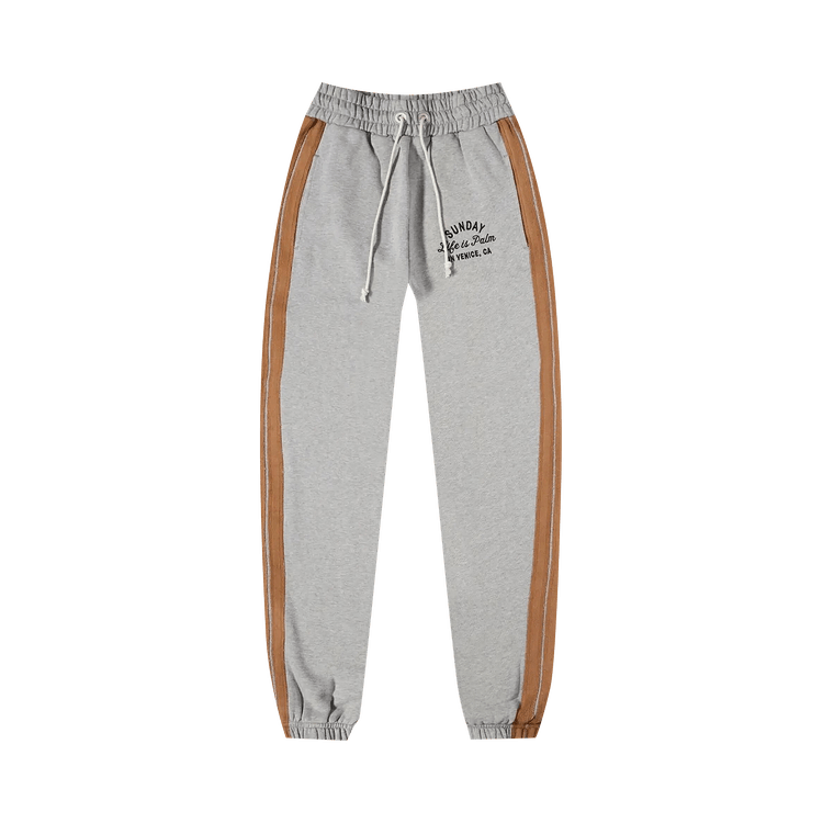 Palm Angels Sunday Sweatpants "Melange Grey/Black"