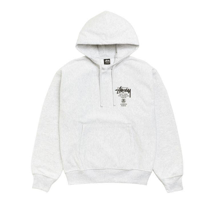 Stussy World Tour Hood "Ash Heather"