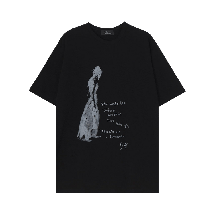 Yohji Yamamoto Short-Sleeve Printed T-Shirt "Black"
