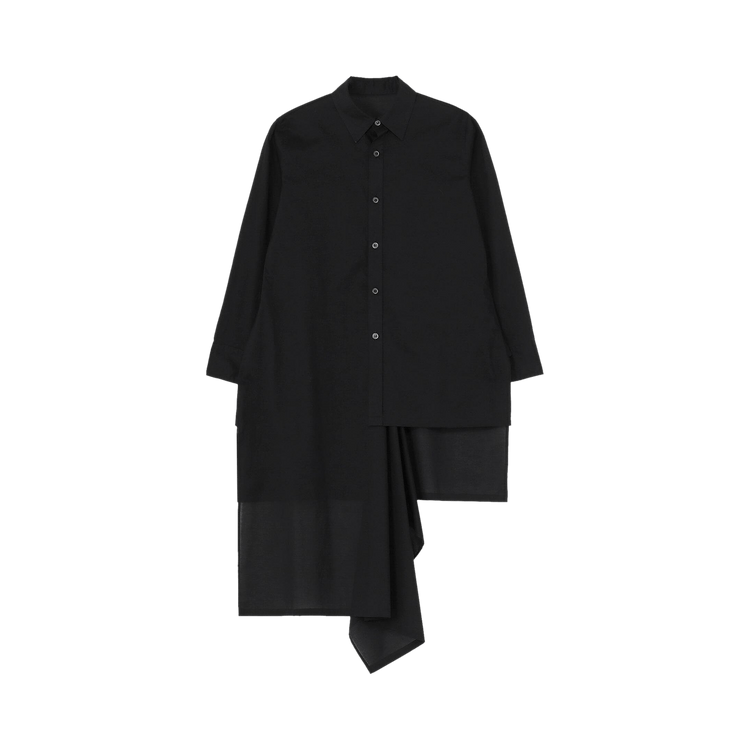 Yohji Yamamoto Asymmetric Long Blouse "Black"