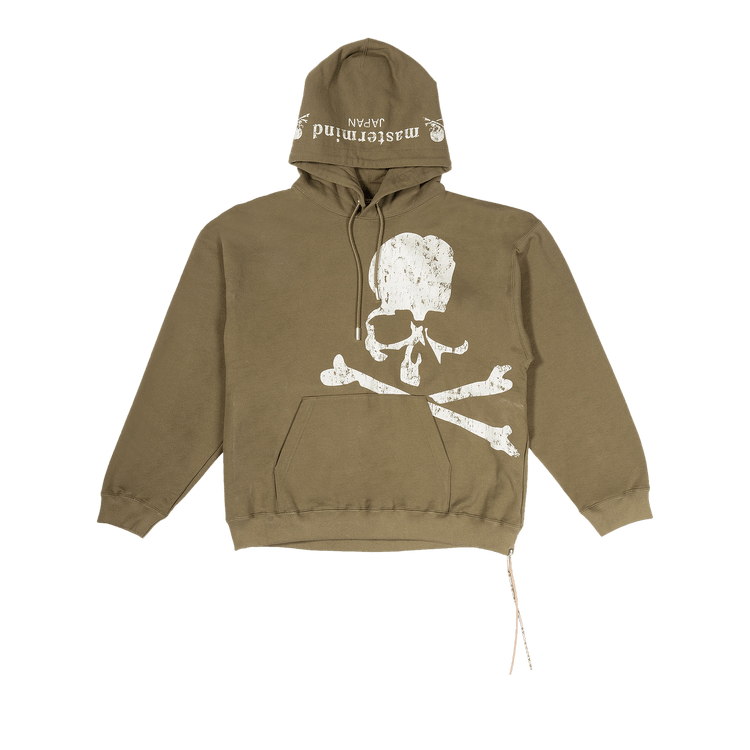 Mastermind World Reflective Skull Hoodie "Olive"