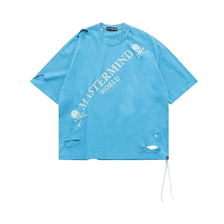 Mastermind World Damaged Short-Sleeve Tee "Sky Blue"