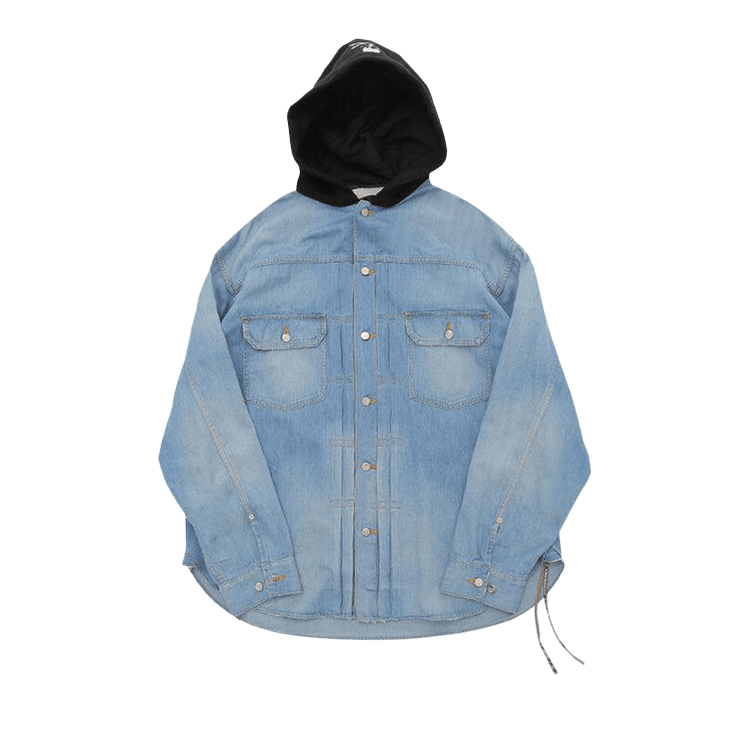 Mastermind World 2nd Long-Sleeve Denim Shirt With Hood "Indigo"
