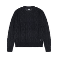 Stussy Cable Loose Knit Sweater "Black"