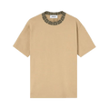 Ambush Monogram Rib Collar T-Shirt "Sesame"