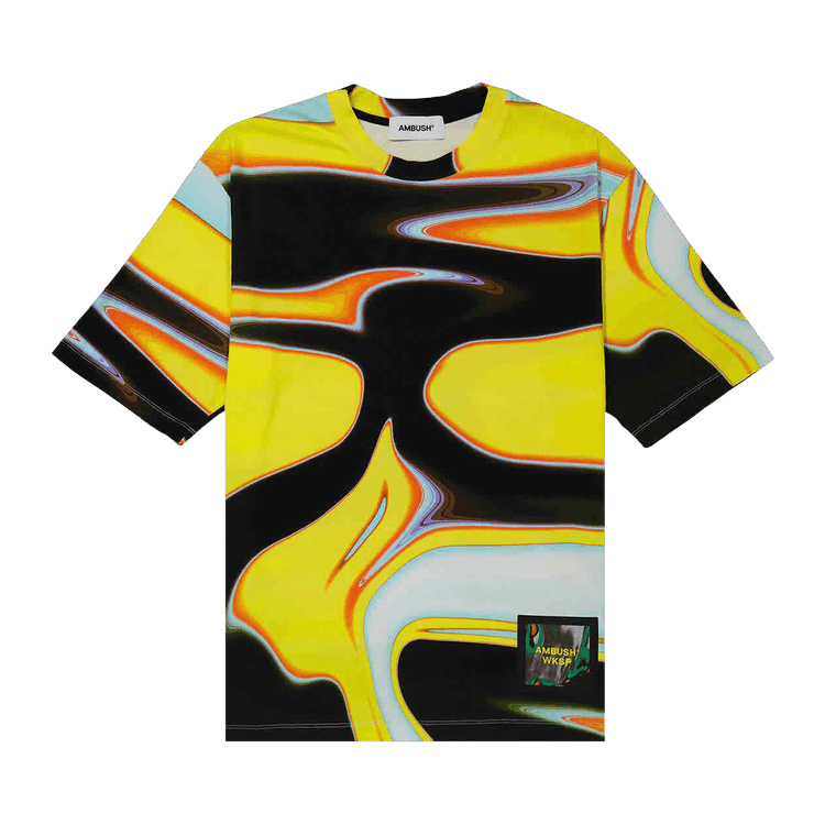 Ambush Abstract Print T-Shirt "Yellow/Black/Multicolor"